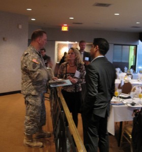 The SI networking with transition military at AFCEA Nova Transition Seminar Breakfast