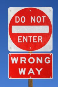 do not enter wrong way
