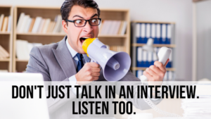 don't just talk in an interview